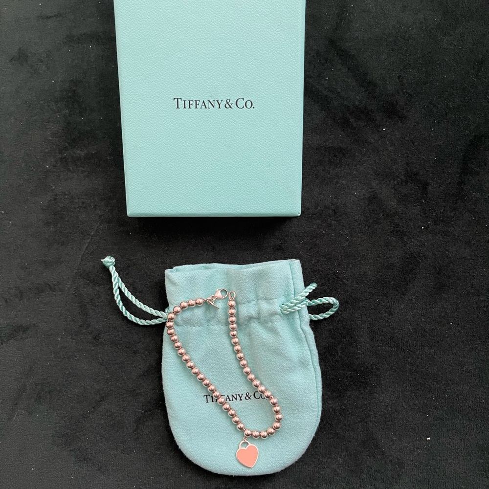 Tiffany Pink® Heart Tag Bead Bracelet